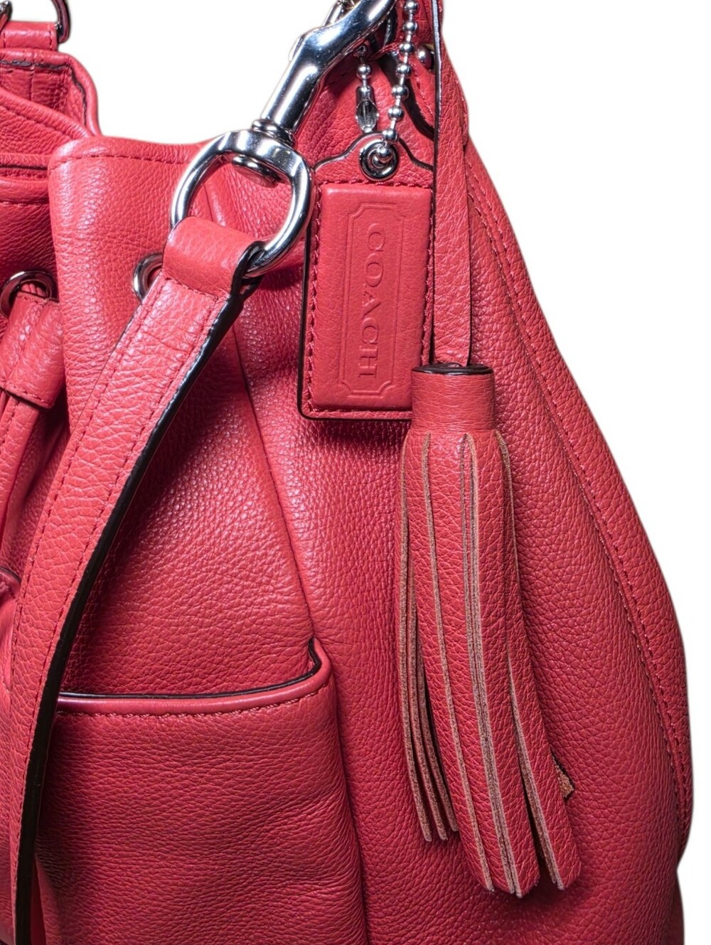 Coach Avery Leather Drawstring Bucket Bag w/ Tassel (Retail $358) - Picture 13 of 16
